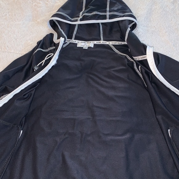 Ivory Ella S Black & White Zip Up Jacket Hooded - Picture 10 of 16